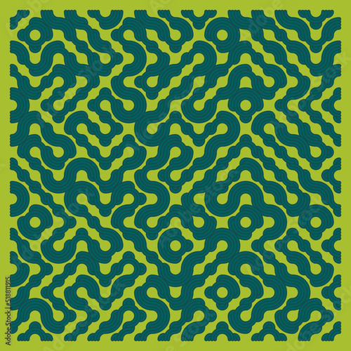 Color truchet tiling connections illustration