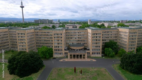 Johann Wolfgang von Goethe University in Frankfurt - aerial view - travel photography photo