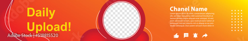 YouTube Chanel Cover. Profile Header Banner For Design Your Channel. Put Your Content under Background. Vector illustration