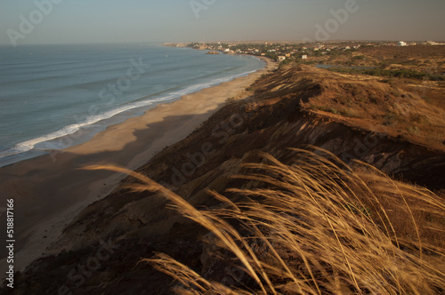 Natural Reserve of Popenguine and village of Popenguine in the background. Thies. Senegal.