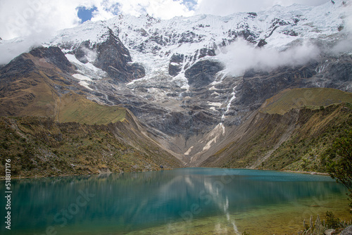 Humantay mountains lake