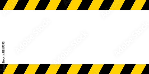 Black and yellow line striped. Caution tape. Blank warning background. Warning sign. Background with space for text writing.