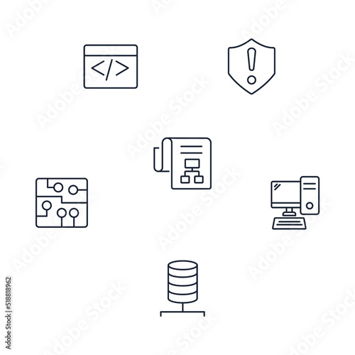 programming and coding icons set . programming and coding pack symbol vector elements for infographic web © AHMAD