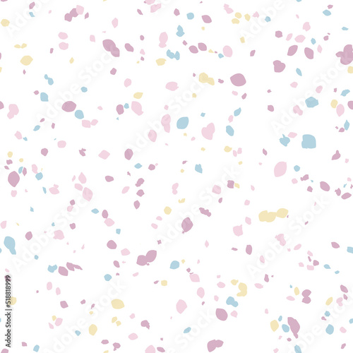 Terrazzo seamless pattern. Vector colorful pattern with pebbles and stone. Pattern ideal for wrapping paper, wallpaper, terrazzo flooring	