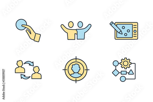 interface design icons set . interface design pack symbol vector elements for infographic web