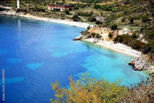 Crystal clear waters with sandy beaches and secluded bays.Along the Ionian coast is the most beautiful sea where the rugged coast offers magnificent bays with sandy or pebble beaches with a blue-green