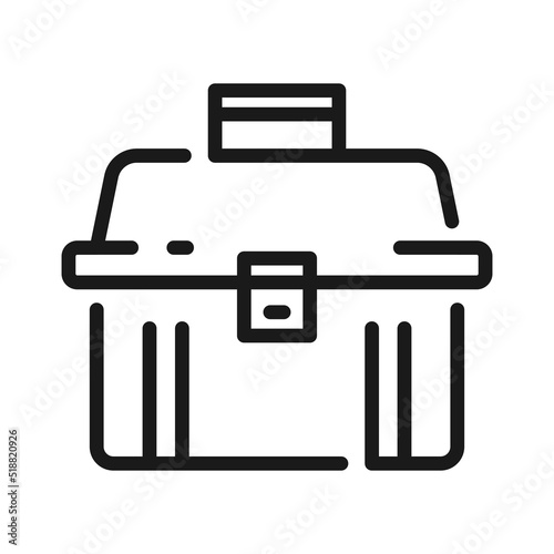 Tool box line icon. Toolbox, toolkit, instrument. Fixing, repair and renovation vector illustration