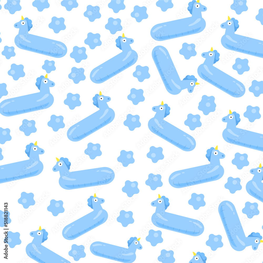 Seamless pattern with Unicorn(rubber ring) Seamless pattern with Unicorn(rubber ring)