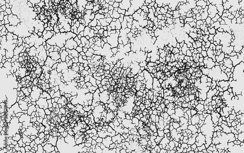dry ground cracks Scratched Grunge Urban Background Texture Vector. Dust Overlay Distress Grainy Grungy Effect. Distressed Backdrop Vector Illustration. Isolated Black on White Background