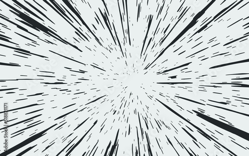 Wallpaper Mural Grunge Distressed Radial lines for comic books isolated on white background. Comic explosion. Vector illustration. Comic book design element. Torontodigital.ca