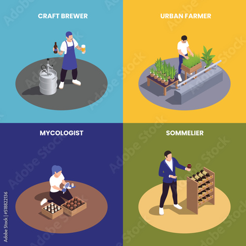 Food Industry Professions Design Concept