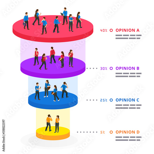 Sales Funnel Infographics Vector Illustration
