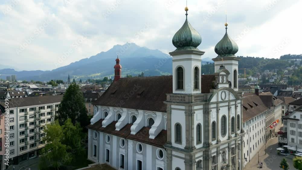 Jesuit Church St Francis in the city of Lucerne in Switzerland Jesuit Church St Francis in the city of Lucerne in Switzerland