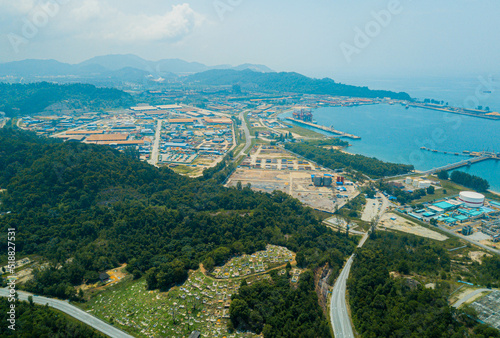 A liquefied natural gas terminal in Pantai Marina Telaga Simpul, Kemaman, Terengganu, Malaysia