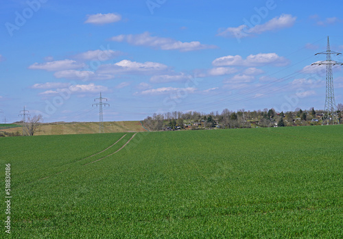 View to the gardening area Zorges near Bennstedt. photo