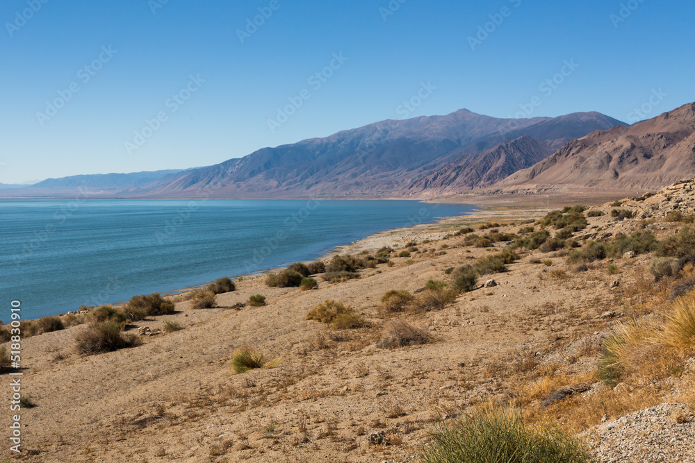 Walker Lake in Nevada deserted area