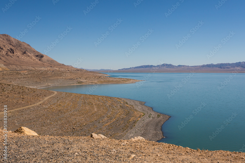 Walker Lake in Nevada deserted area
