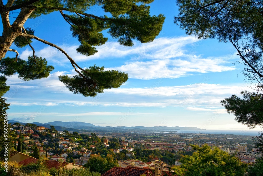 panorama of the landscape of the mediterranean of France