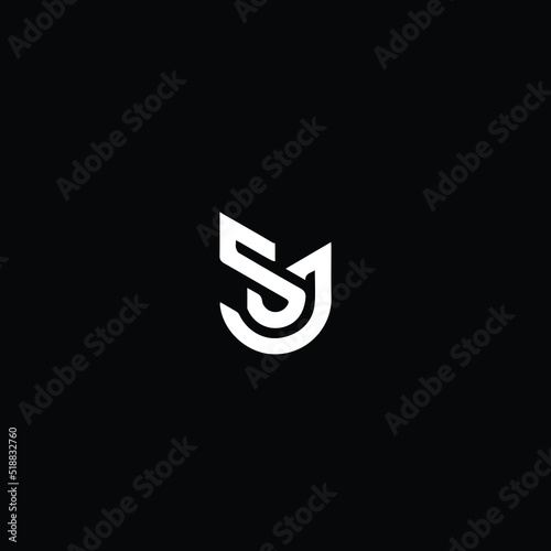 SJ JS Logo Design, Creative Minimal Letter JS SJ Monogram