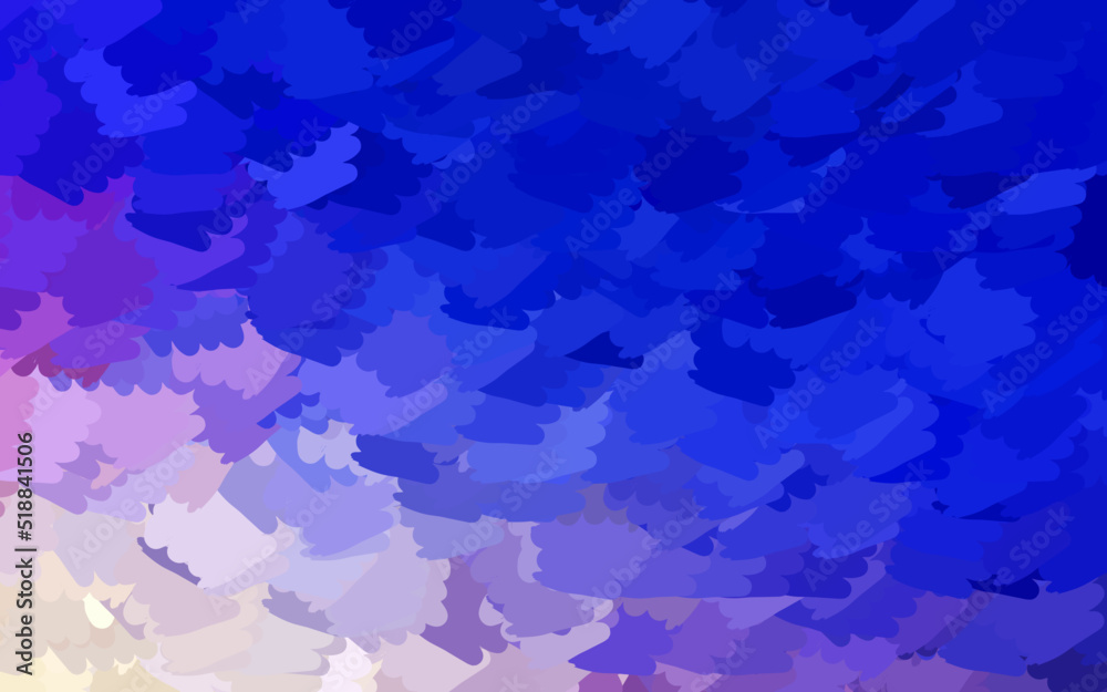 Light Pink, Blue vector texture with abstract forms.
