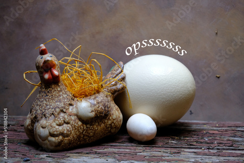 easter still life with eggs
