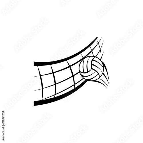 volleyball icon logo vector design template