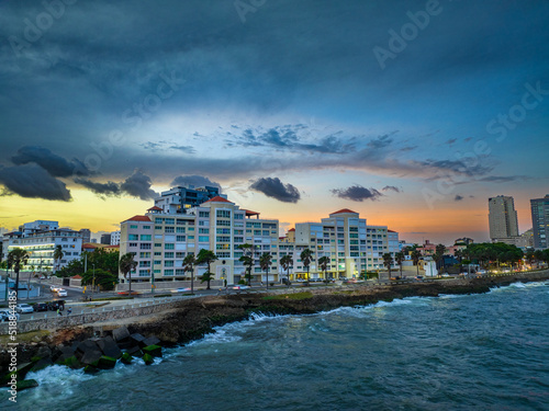 Atardecer en el Malecon de Santo Domingo