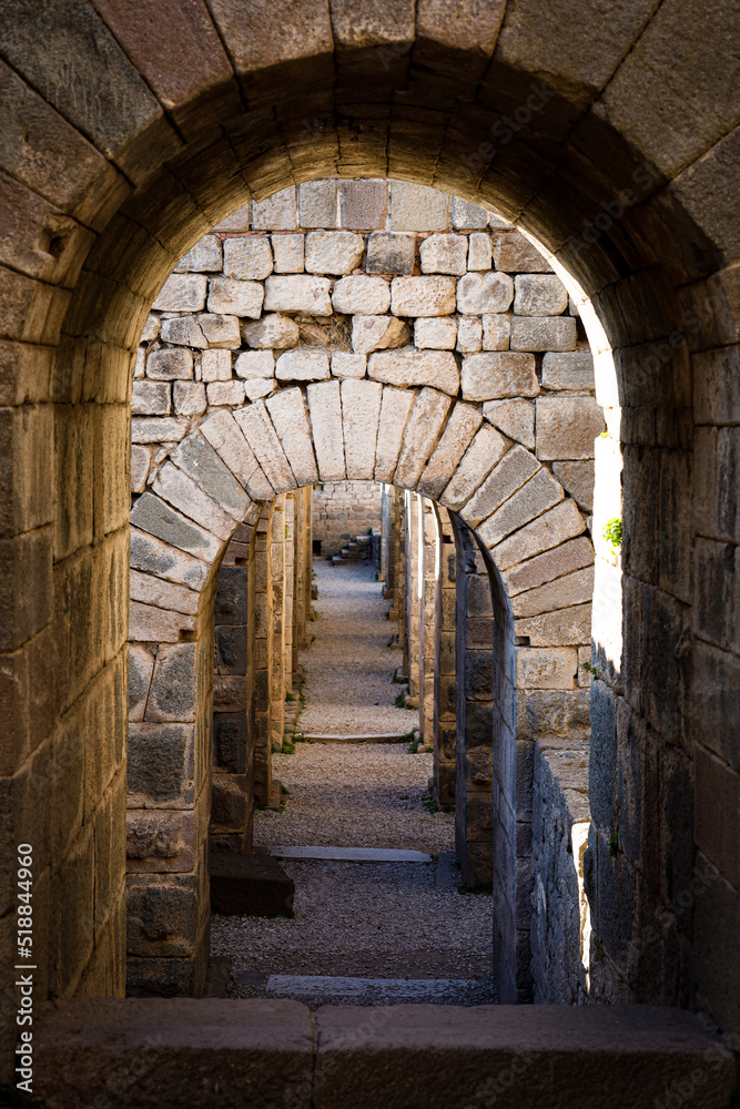 old stone arch loops in pergamon Stock Photo | Adobe Stock