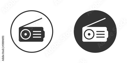 Radio icon. Simple design. Flat vector illustration.