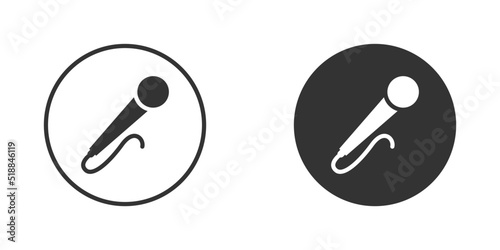 Microphone icon. Flat vector illustration.