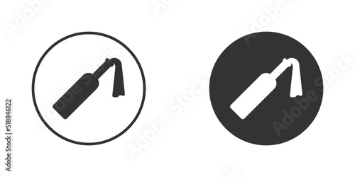 Molotov cocktail icon. Fire сocktail icon. Vector illustration.