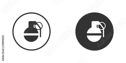 Grenade icon. Simple design. Vector illustration.