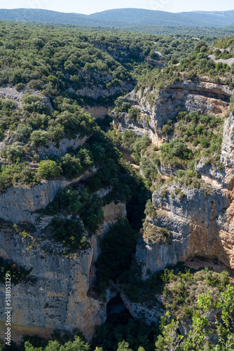 Canyons, giant rock formations, gorges and caves, Mirador del Vero, Huesca, Spain