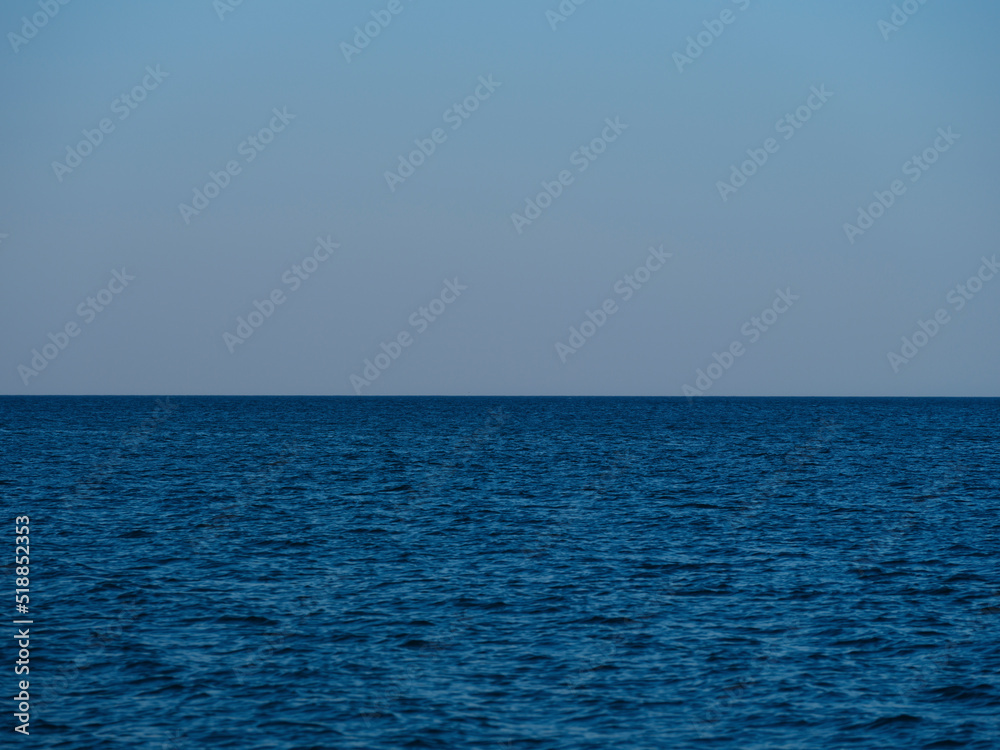 blue sea and blue sky background