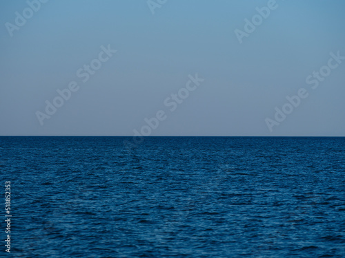blue sea and blue sky background