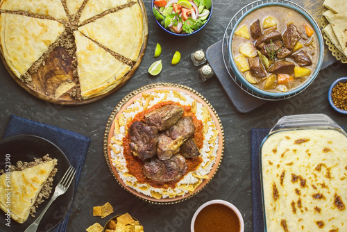 фотографія Arabic cuisine; Middle Eastern traditional lunch