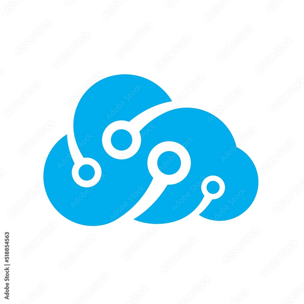 Obraz premium Cloud tech logo images