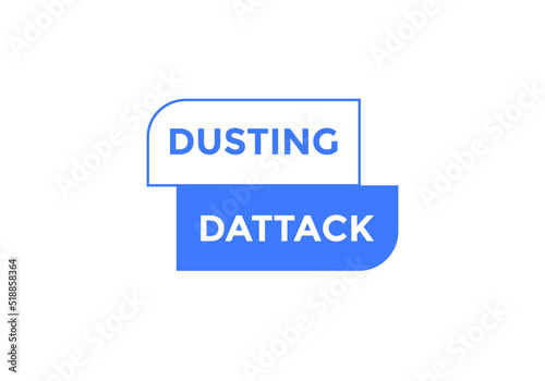 Dusting attack text web template. Vector Illustration. 
