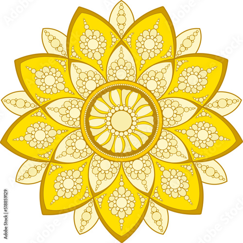  Golden icon mandala