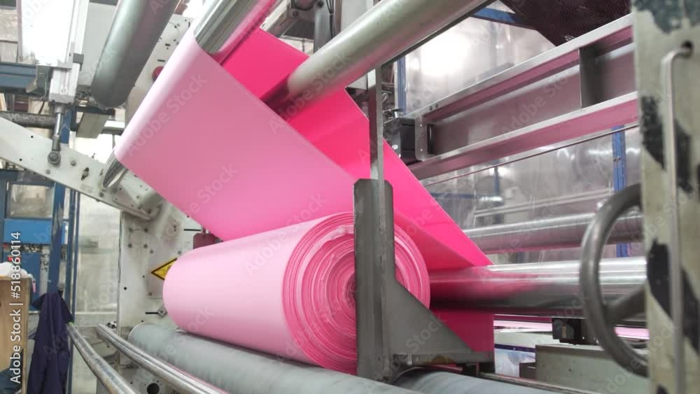 Bobina giratoria con tela rosa