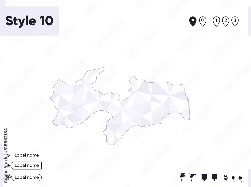Paraiba, Brazil - white and gray low poly map, polygonal map. Outline map. Vector illustration.