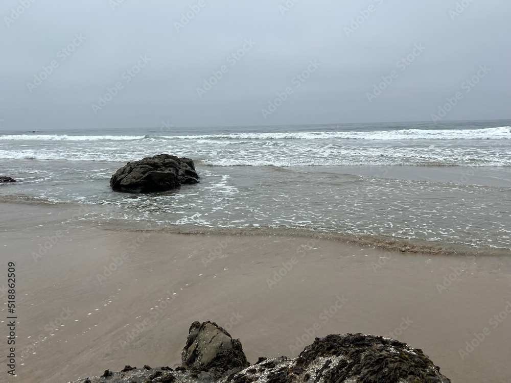 Fototapeta premium ocean, ocean front, waves, California beaches, California, beach front, surfer, sandy beach, beach, landscape, summer, shore, nature, coast, wave, sea, surf, sand, tide, blue, travel, tropical, water,