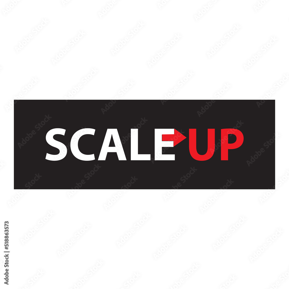 Scale up business growth steps concept logo design