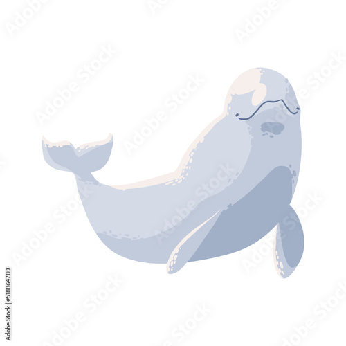 Fotobehang beluga whale icon