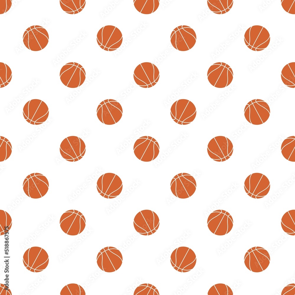 Basketball Seamless Pattern Basketball Seamless Pattern