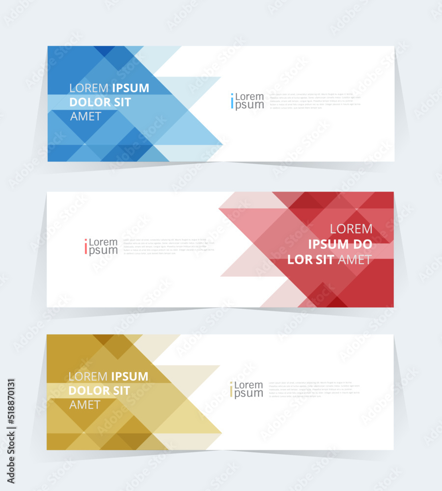 Geometric banner design with Vector presentation template.