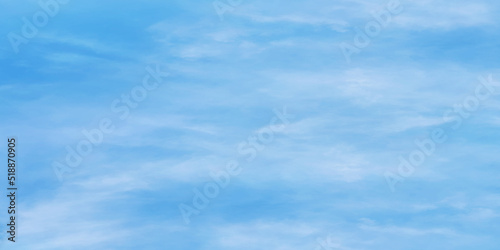 Brushed painted watercolor shades natural view of morning cloudy sky, Cloudy and clear summer seasonal view of blue sky with thick clouds and clouds cape.