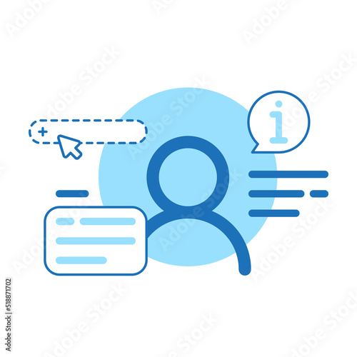 personalize profile account information concept illustration flat design vector eps10. modern graphic element for landing page, empty state ui, infographic, icon
