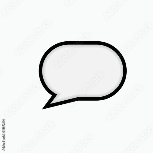Bubble Speech Icon. Talk & Chat Sign or Conversation Vector, Symbol for Design, Presentation, Website or Apps Elements.