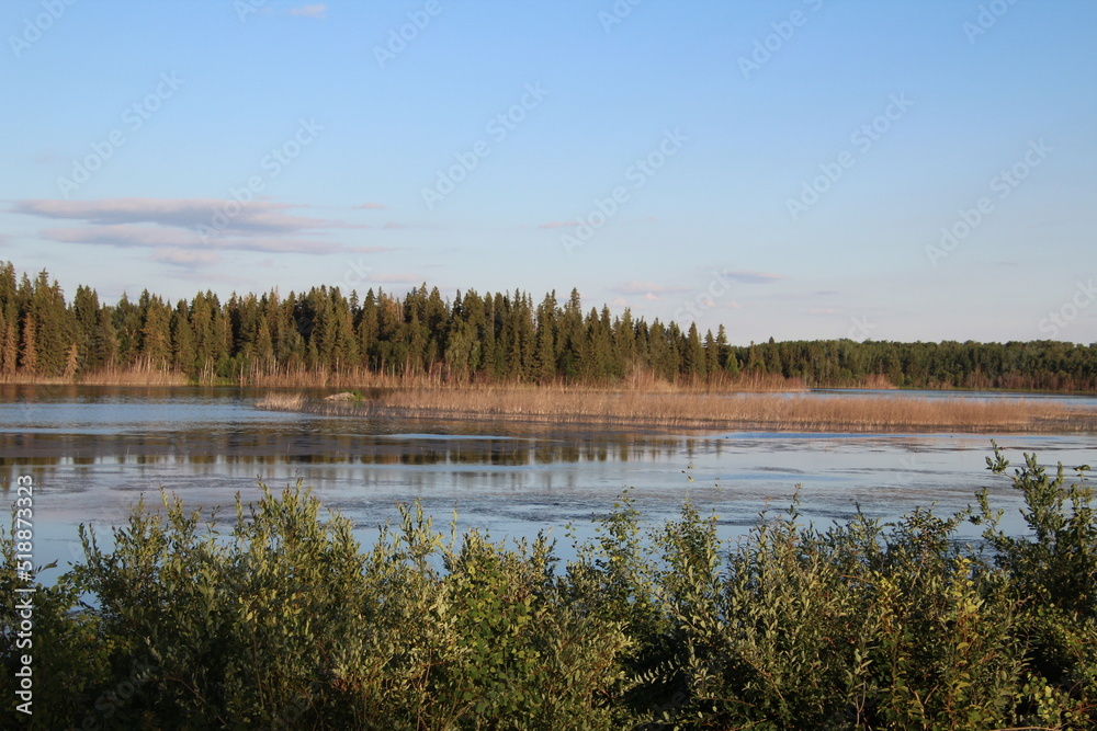Summer Evening On The Lake, Elk Island National Park, Alberta Summer Evening On The Lake, Elk Island National Park, Alberta
